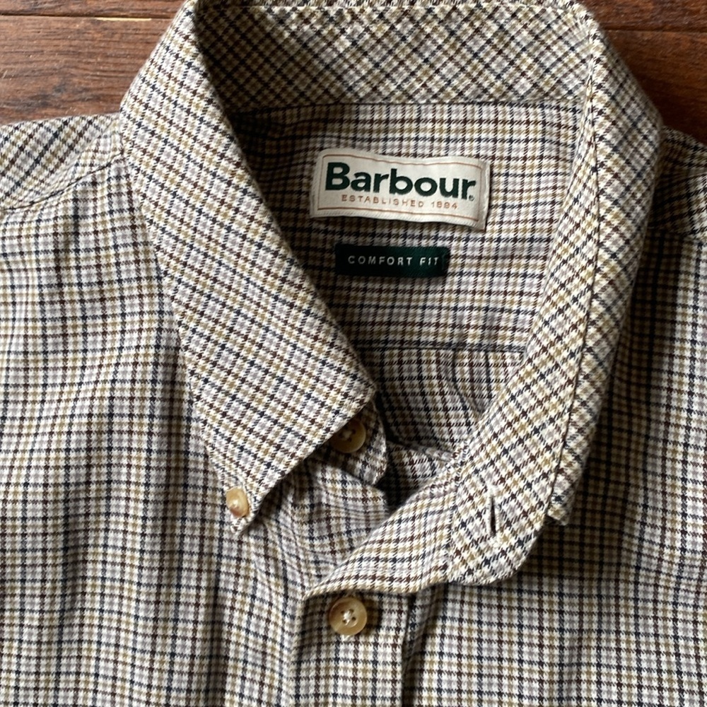 Barbour Comfort Fit Button-Down Shirt Men’s Size L (UK XL / EU XL) Checked Plaid - Picture 2 of 10